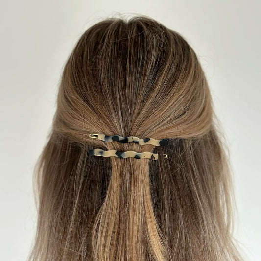 2 x Flow Hair Clips (Handmade in France)